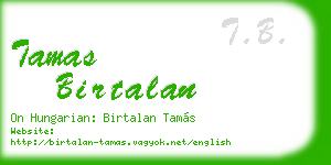 tamas birtalan business card